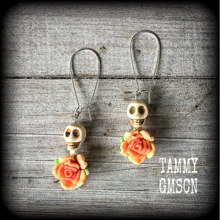 Day of the dead skull earrings-Los Muertos earrings