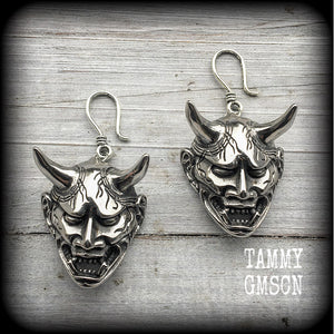 Hannya Mask earrings-Ear hangers