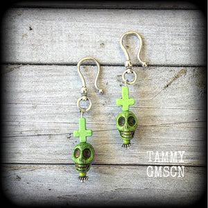 Skull earrings-Los Muertos earrings