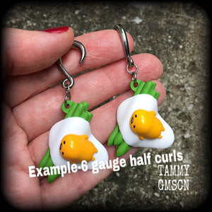 Gudetama earrings