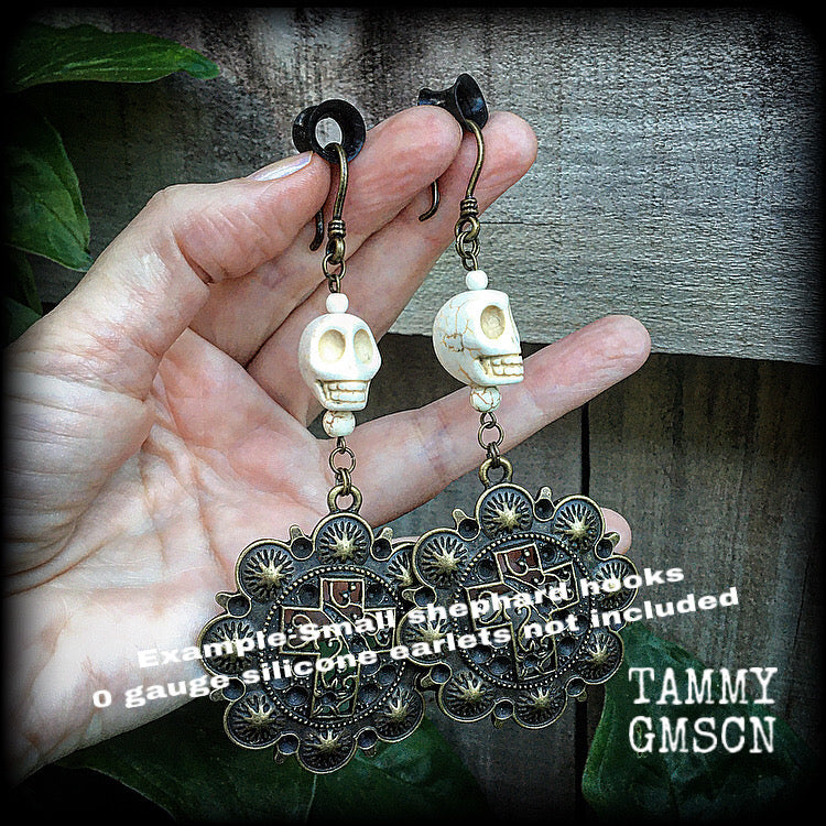 Erzulie earrings-Skull earrings