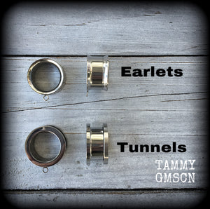 We will make your earrings on earlets or tunnels