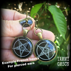 Baphomet earrings-Occult jewelry