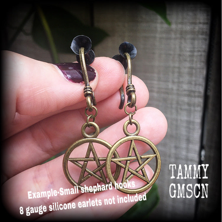 Pentagram earrings-Pentacle earrings