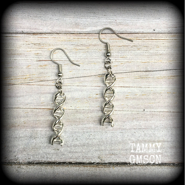 DNA strand earrings 