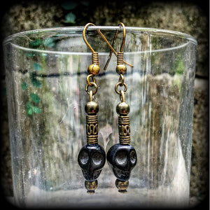 Ogoun earrings-Skull earrings