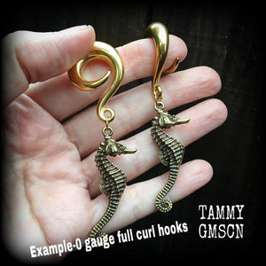 Seahorse ear weights-Gauged earrings