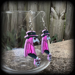 Pastel goth Plague Doctor earrings