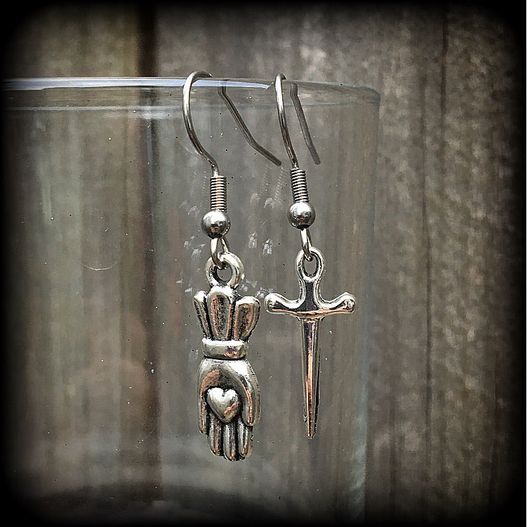 Ace of Swords earrings-Tarot card earrings