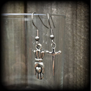 Ace of Swords earrings-Tarot card earrings