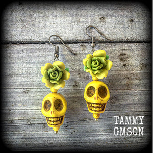 Skull earings-Day of the Dead earrings