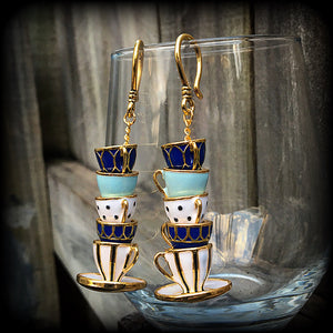 Teacup ear weights-Teacup earrings