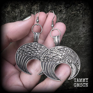 Odins raven earrings-Viking earrings