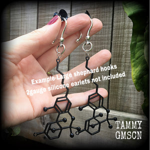 THC Molecule earrings