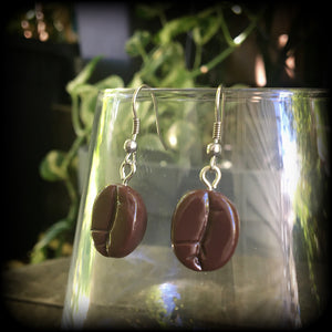 Coffee bean earrings