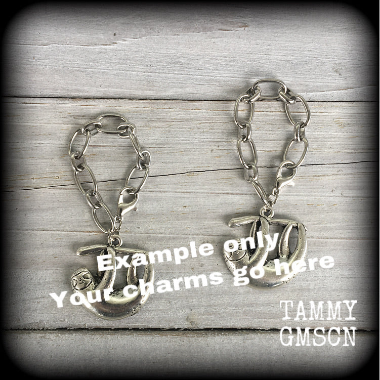 DIY 0 gauge chain for tunnel earrings