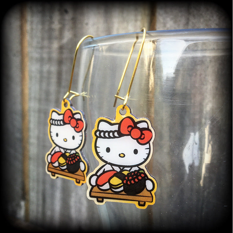 Hello Kitty earrings-Kawaii earrings