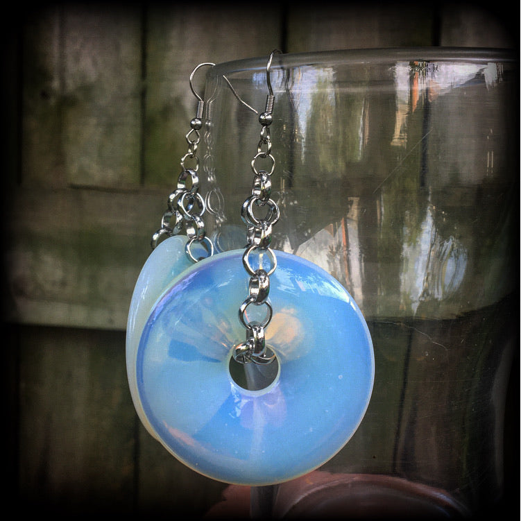 Opalite earrings-Gemstone earrings