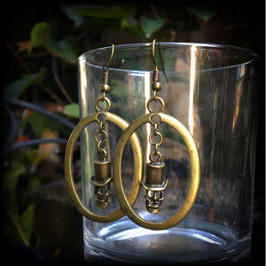 Baron Samedi earrings-Skull earrings