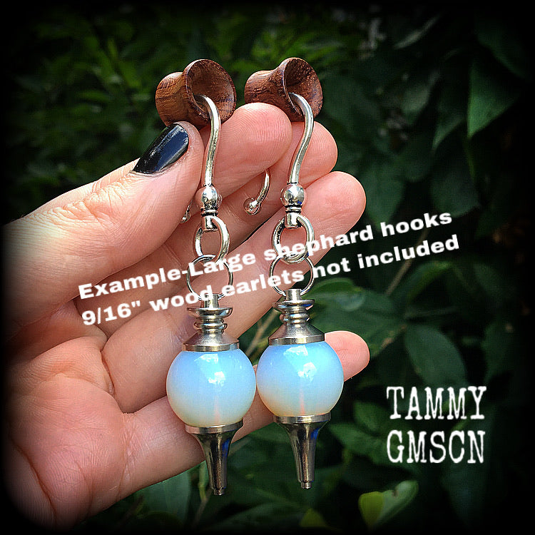 Moonstone earrings-Opalite earrings