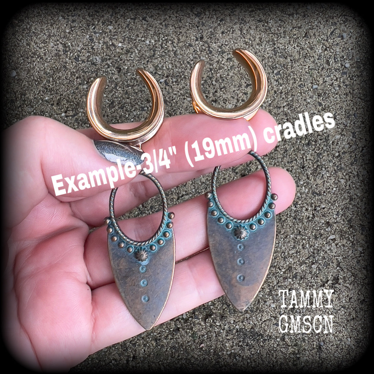 Artemis Shield Maiden gauged earrings