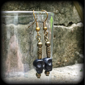Ogoun earrings-Skull earrings