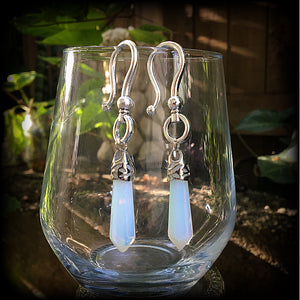 Opalite earrings-Gemstone ear hangers