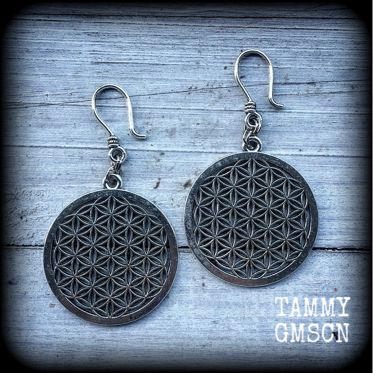 Flower of Life earrings-Mandala earrings