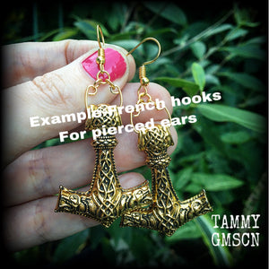 Norse earrings-Thors hammer earrings