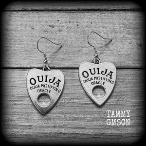 Ouija planchette earrings-Occult earrings