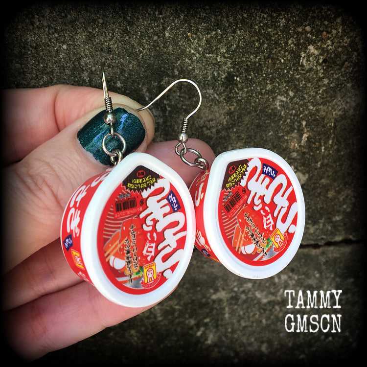 Noodles earrings-Ramen earrings