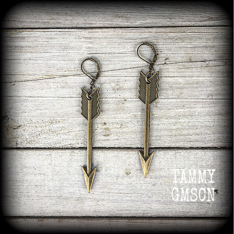 Arrow earrings-Sagittarius earrings