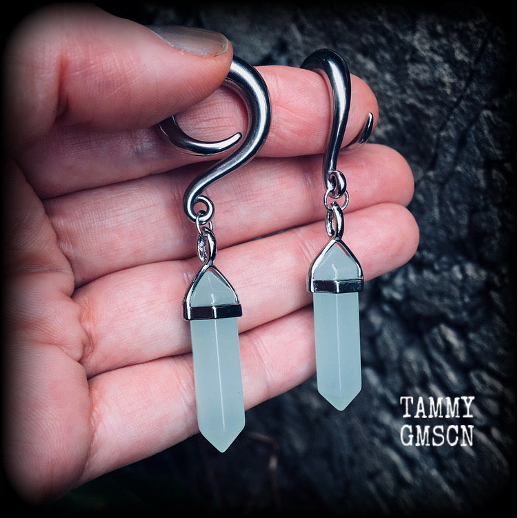 Gemstone ear hangers 