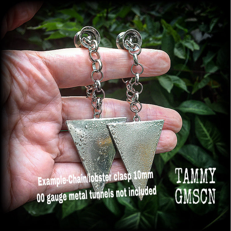 Geometric earrings-Triangle ear hangers