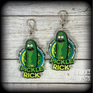 Pickle Rick earrings-Pop Culture earrings