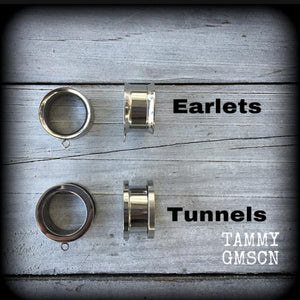 Anchor and Ships wheel tunnel earrings