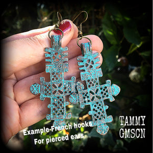 Esoteric cross earrings-Sea Hag earrings