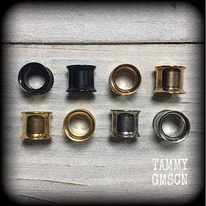 -4mm-6 gauge tunnels
-5mm-4 gauge tunnels
-6mm-2 gauge tunnels
-8mm-0 gauge tunnels
-10mm-00 gauge tunnels
-12mm-1/2" tunnels
-14mm-9/16" tunnels
-16mm-5/8" tunnels
-18mm-11/16" tunnels
-20mm-13/16" tunnels
-22mm-7/8" tunnels
-25mm-1" tunnels