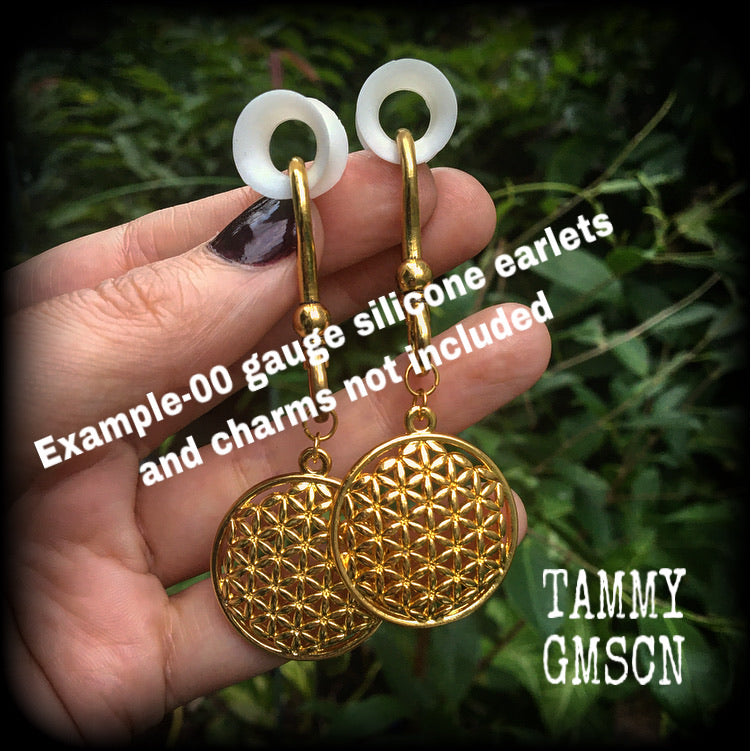 DIY hooks for tunnel earrings-2 gauge-6mm earrings