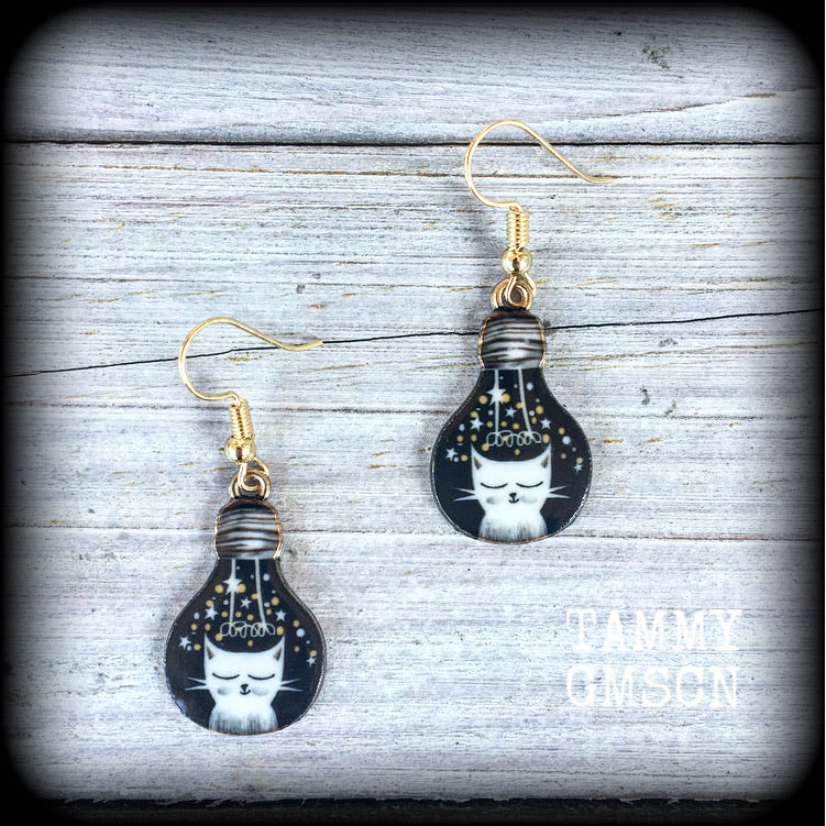 Quirky Cat earrings-Crazy Cat Lady earrings