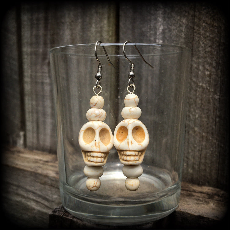 Skull earrings-Day of the Dead earrings