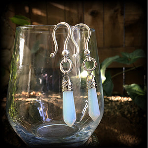 Opalite earrings-Gemstone ear hangers