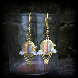 Hot air balloon earrings