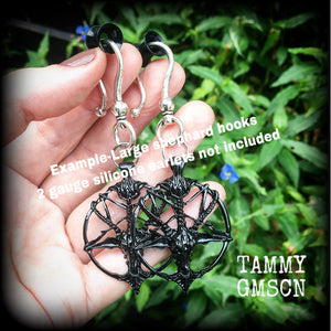 Baphomet earrings-Occult earrings