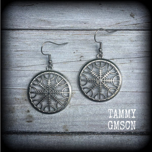 Helm of Awe-Runic wheel earrings