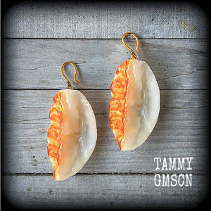 Gyoza earrings-Dumpling earrings