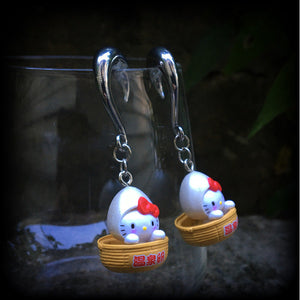 SOLD OUT-Hello Kitty gauged earrings-My Melody earrings