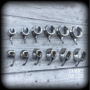 DIY gauged hooks for stretched lobes DIY hooks for ear weights DIY earrings DIY ear hangers