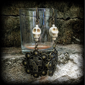 Erzulie earrings-Skull earrings