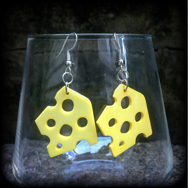 Swiss cheese earrings